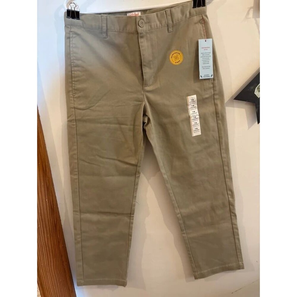 Cat & Jack Khaki Uniform Pants Boys 16